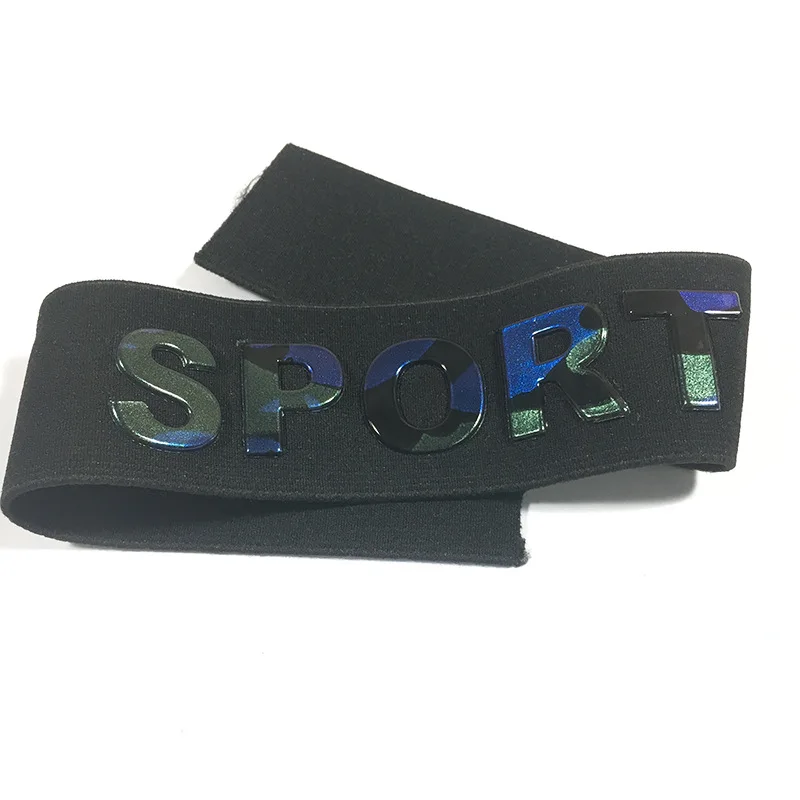 Пользовательские Блестящие купальники Нескользящие силиконовые эластичные ленты с логотипом