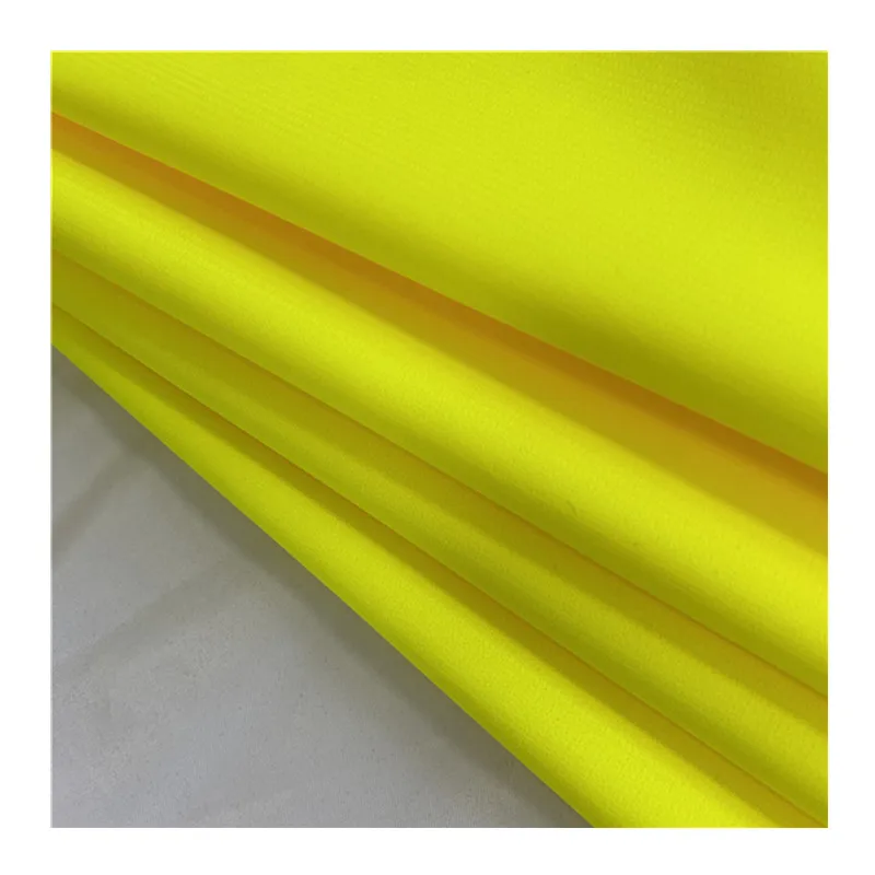 High Quality  lemon yellow nylon fabric jacket fabric coat fabric 150cm  use for widly coated with other shinny material