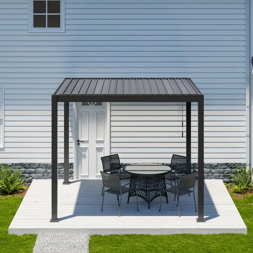 Wholesale Customized Size Motorized Adjustable Louver Awnings Outdoor Garden Bioclimatic Aluminum Pergola