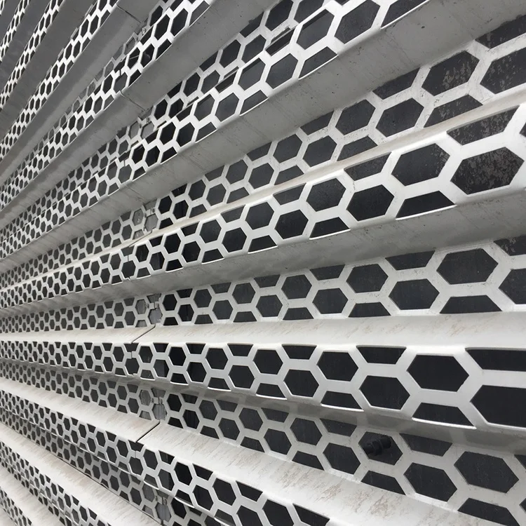 Наружные алюминиевые перфорированные гофрированные фасадные металлические панели для навесных стен