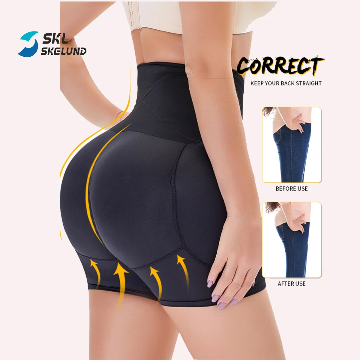 High Waist Seamless Slimming Corset Hip Pads For Women Body Shaper Tummy Control Sexy Underwear Padded Butt Lifter Panties