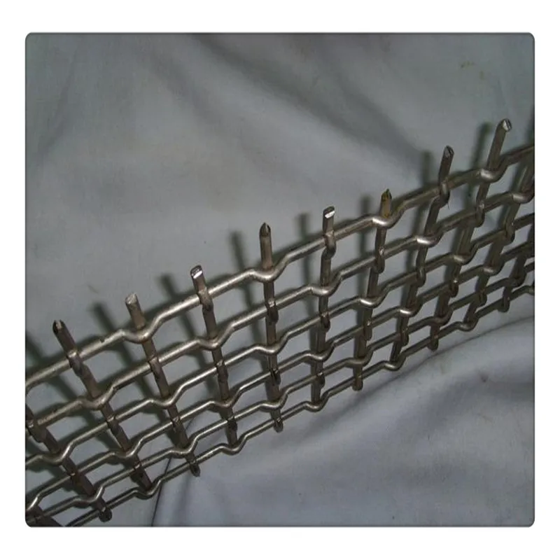 Heavy duty 15mm wire 85mm opening quarry mesh coal crusher Crimped wire  screen mesh