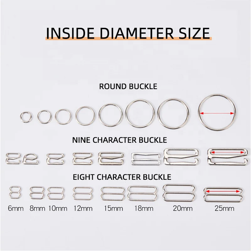 Metal Underwear adjustment buckle strap hook, bra buckle bikini swimwear buckle