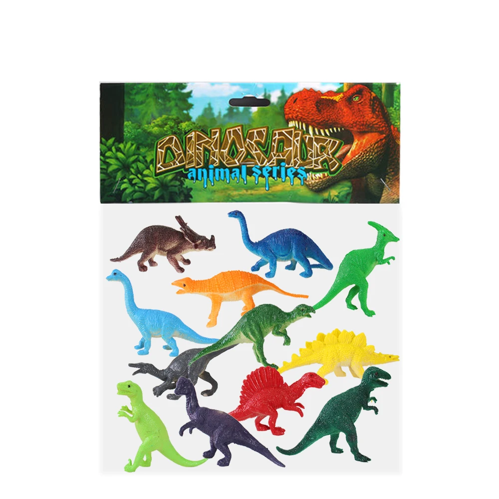 juguetes dinosaurio 12 kinds 4inches mixed bag cheap snack food packaging gift plastic mini figures dinosaurs toy