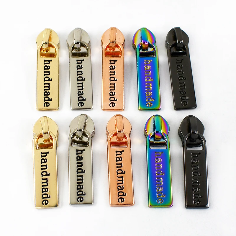 Meetee ZT206 5# DIY Sewing Luggage Garment Accessories Bag Zippers Head Zinc Alloy Plating Nylon Zip Pull Zipper Slider