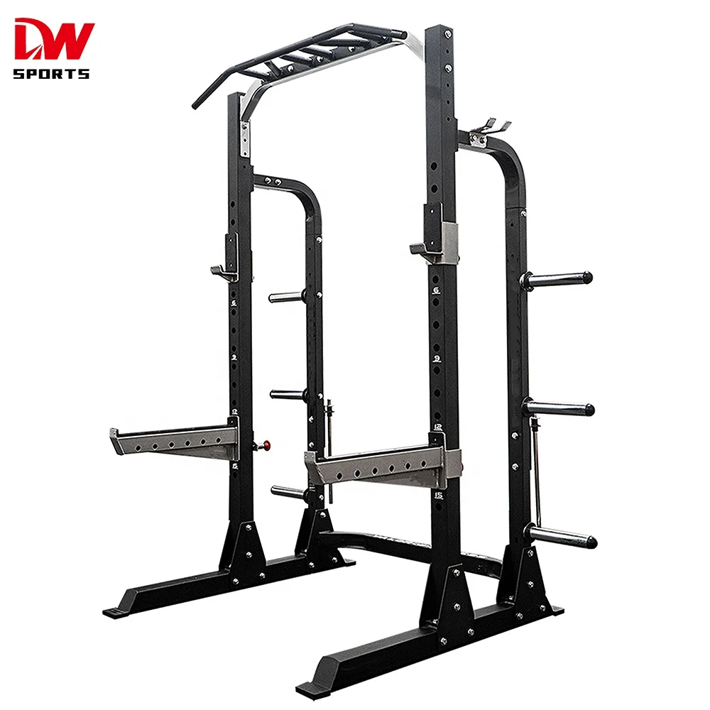 DW Спортивная Коммерческая стойка для приседаний, тренажерный зал, оборудование для фитнеса, мощная полу стойка