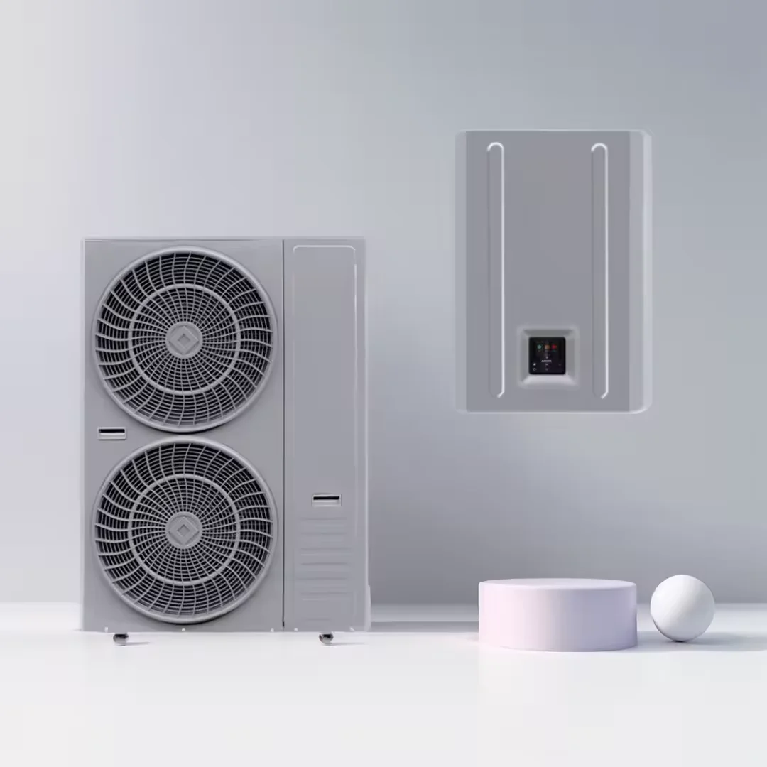 2024 EU R32 DC Inverter EVI 8-30KW Stainless Steel Split Air Water Heat Pump Remote Controlled Household Heating Cooling Water