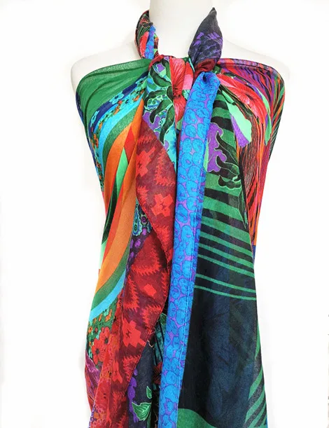 cheap prices colourful print custom design pareo sarong beach wraps