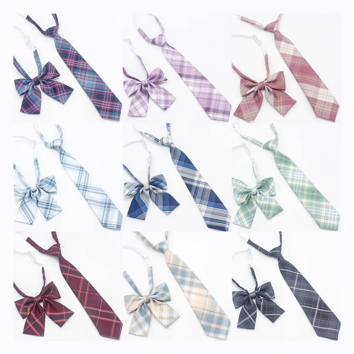 Custom School JK Neckties Butterfly Handmade Uniform Casual Skinny Stripe Jacquard Kids Bow Tie Neck Ties Set For Students