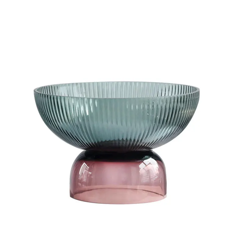 AL 2023 High Quality Modern Gold Fruit Plate / Glass Candy Bowl With Base