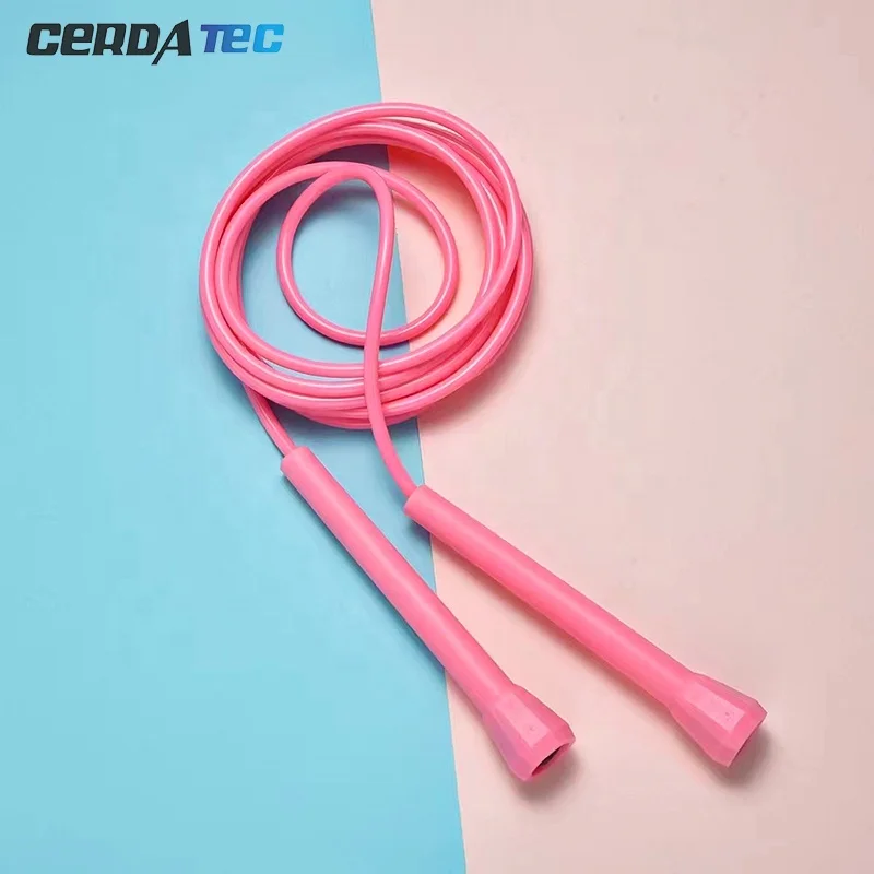 Pink Green Blue Black Children Eco Plastic Handle  Adjustable Length Adult Speed Colorful  Non-Slip PVC Skipping Jump Ropes