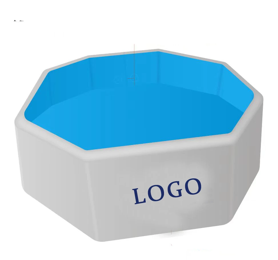 6-8 person custom octagon Hexagon extra large ice bath tub inflatable portable ice bath plunge pool