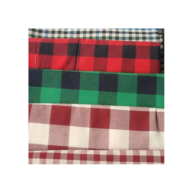 Hot Selling Plain Weaving Stock Fabric Yarn Dyed Technics Ready Stock Yarn Dyed Flannel Fabric
