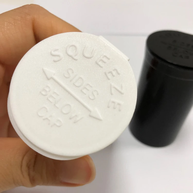 
Plastic 6 d 13 d 19 d squeeze top small pill bottle 