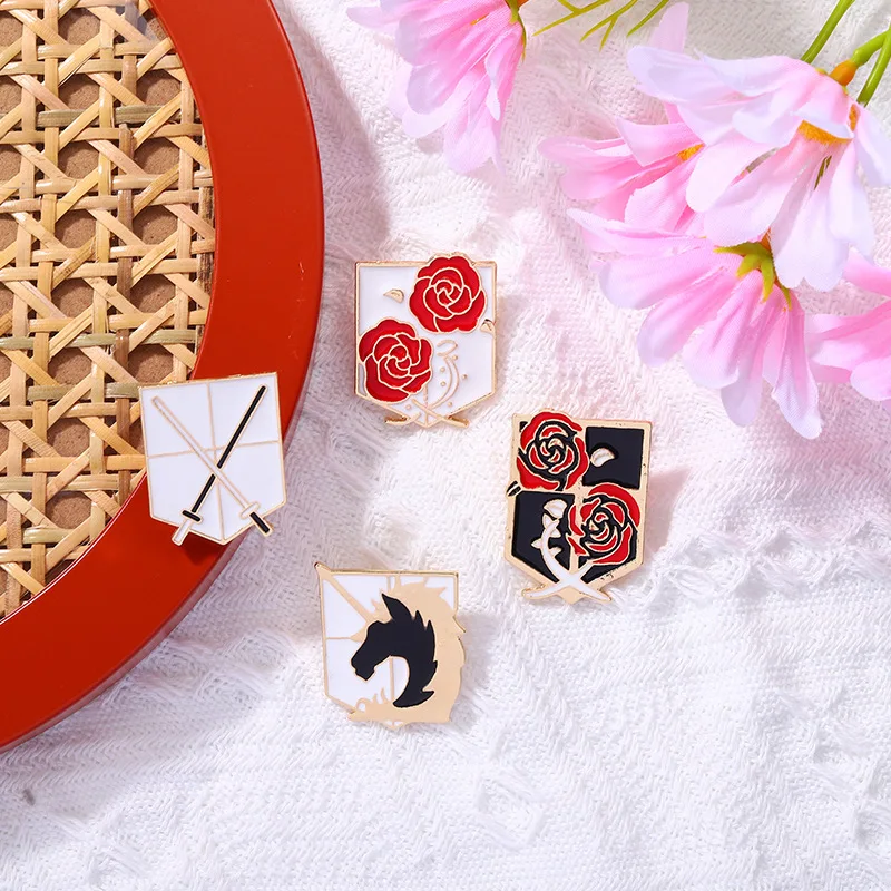 Attack On Titan Brooches Bag Clothes Lapel Pin Potted Plant Badge