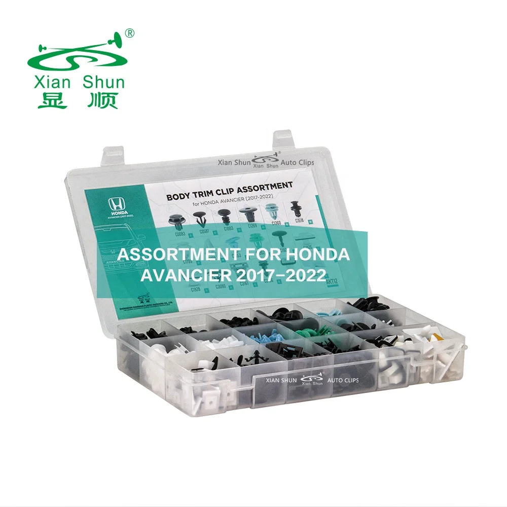 XianShun 640pcs Assortment Kits Car Fastener Clips for HONDA AVANCIER 2017~2022 Universal Car Repair Assorted kit
