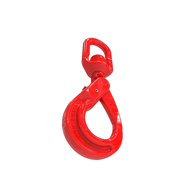 Chains Sling G80 Self-locking Safety Swivel lifting sling Hook With Bearing