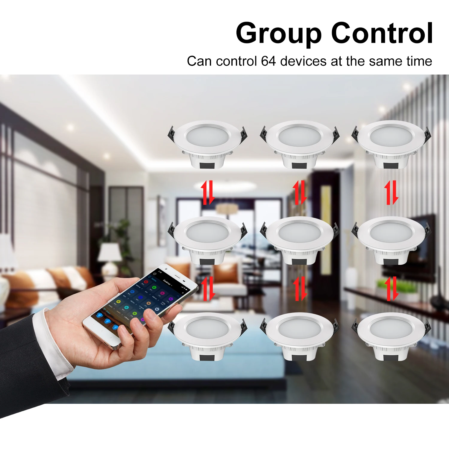 RGB 9W Bluetooth Downlight LED Ceiling Light Hao Deng Industrial Design Modern WiFi Remote Control Switch 100-264V Aluminum
