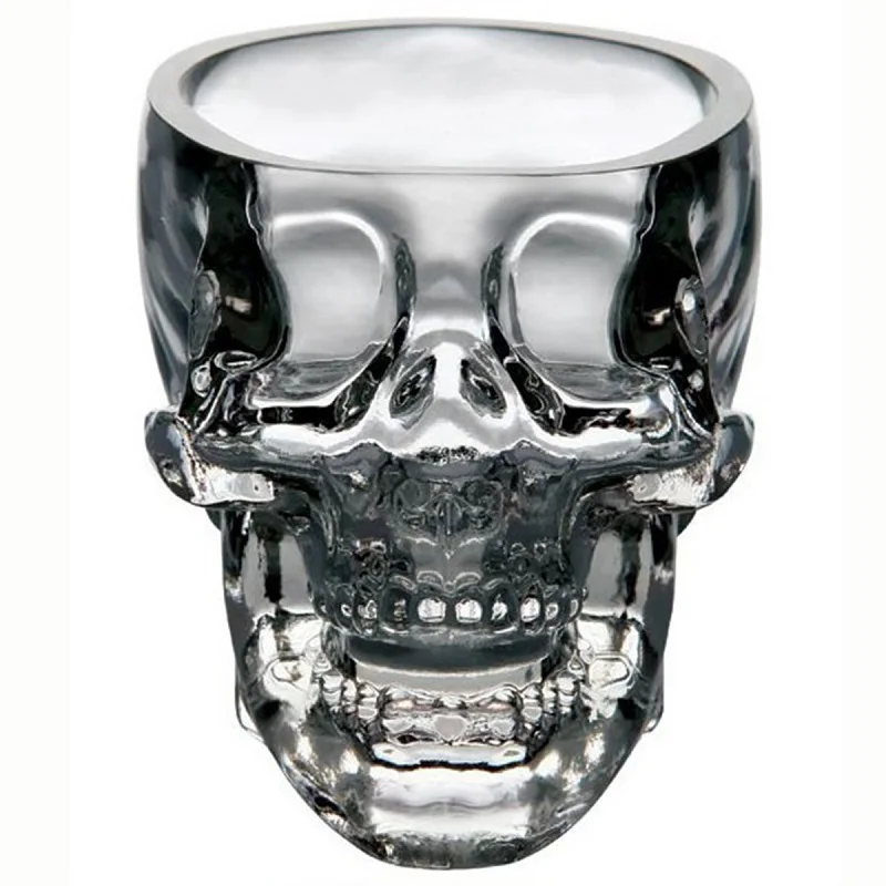shot skull glass clear quartz cup skull bar crystal skull head vodka cup 75ml