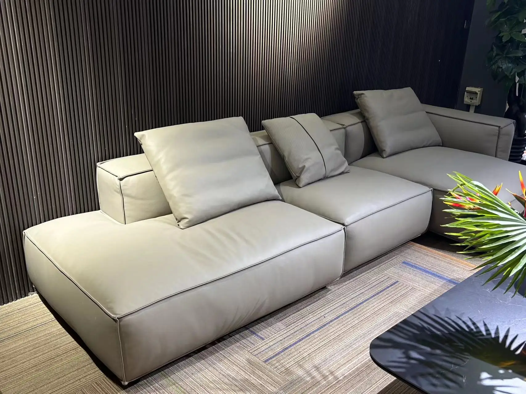 office sofa set furniture genuine leather sofa modern commercial sofa