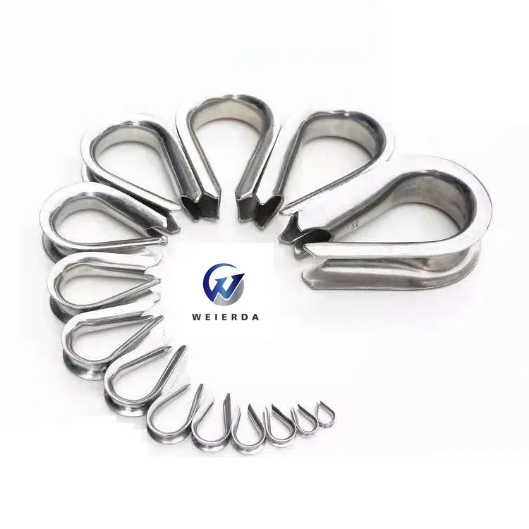 Wire Rope Cable Thimbles Stainless Steel Corrosion Resistance Railing Light Duty Hanging Crimping Loop Sleeve Assortment Kit