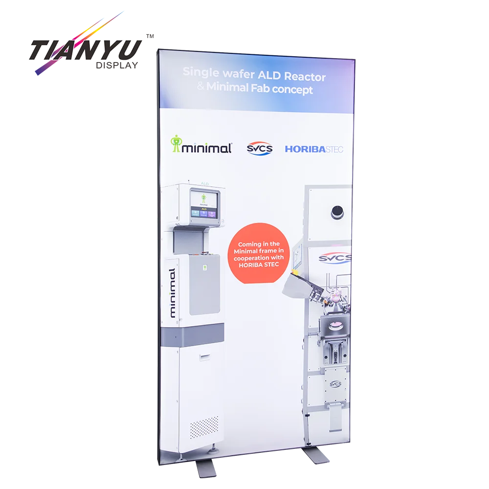 Tianyu Custom Double-sides Trade Show Booth Advertising Diaplsy Stand Led Light Box Frame Aluminum