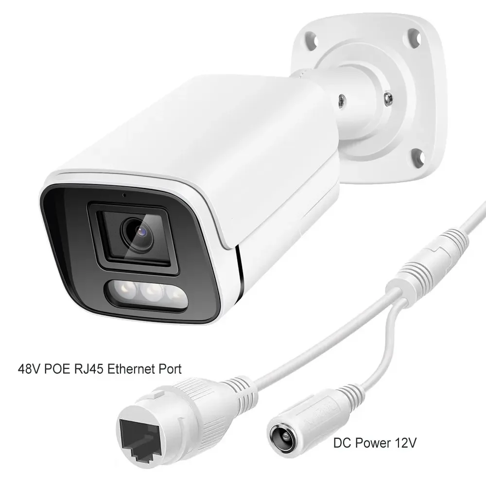 8MP Full Color Turret PoE CCTV Camera Waterproof Audio ColorVu Outdoor Security4K Onvi Support  IP Network Camera
