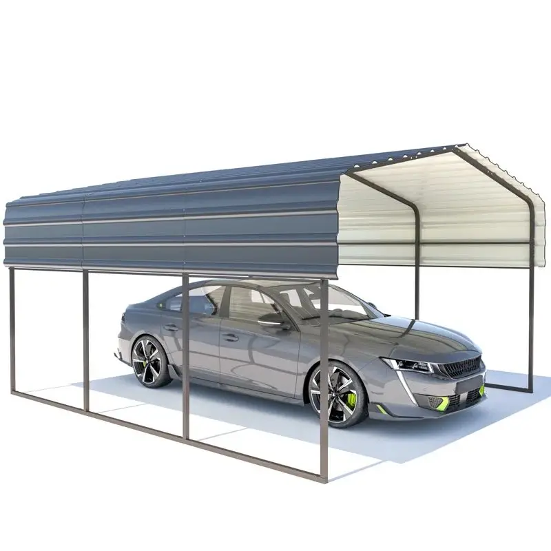 10x15ft прочный металлический жесткий навес для автомобиля с оцинкованной стальной крышей автомобилей лодок и тракторов