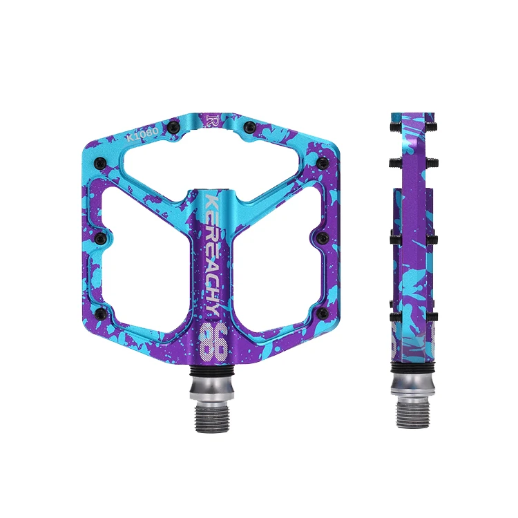 KEREACHY wholesale custom multi-color mountain bike ultra light non-slip pedal aluminum alloy 3 bearing pedal bike accessories