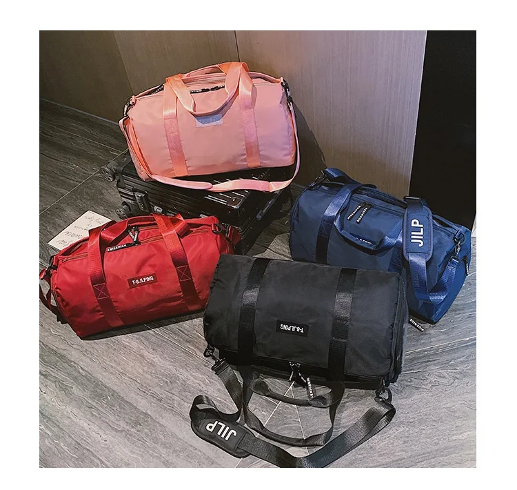 New Design Fashion Black Custom Logo Printed soccer bag Large Ladies Leather Duffle Travel Bag