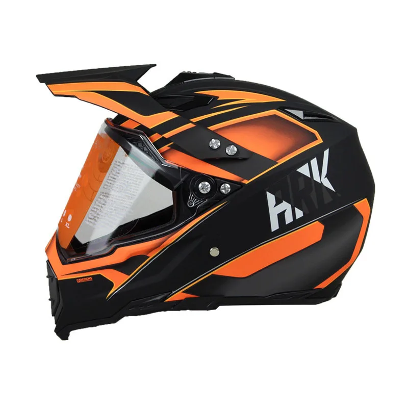 WLT Motorcycle Helmet Off Road Bike Motocicleta Casco Motocross Protective Safe Crash Helmet with shield and removable peak