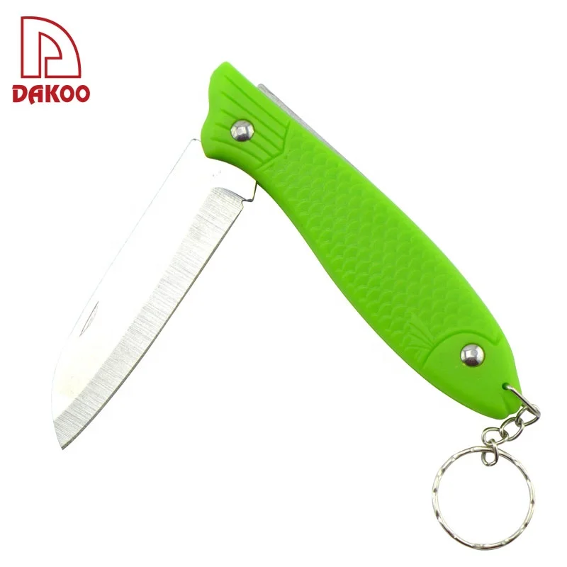 Green Color folding knife Pocket Knifes with ABS Handle