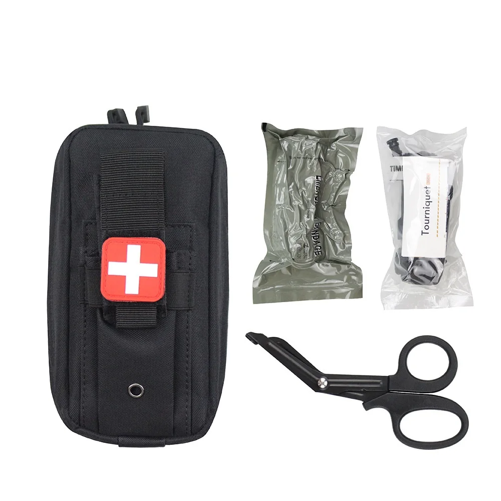 Wholesale Tactical  CAT Rotary Tourniquet Outdoor Emergency Hemostatic Bandage EMT Gauze Scissors Accessories Medical Kit Set