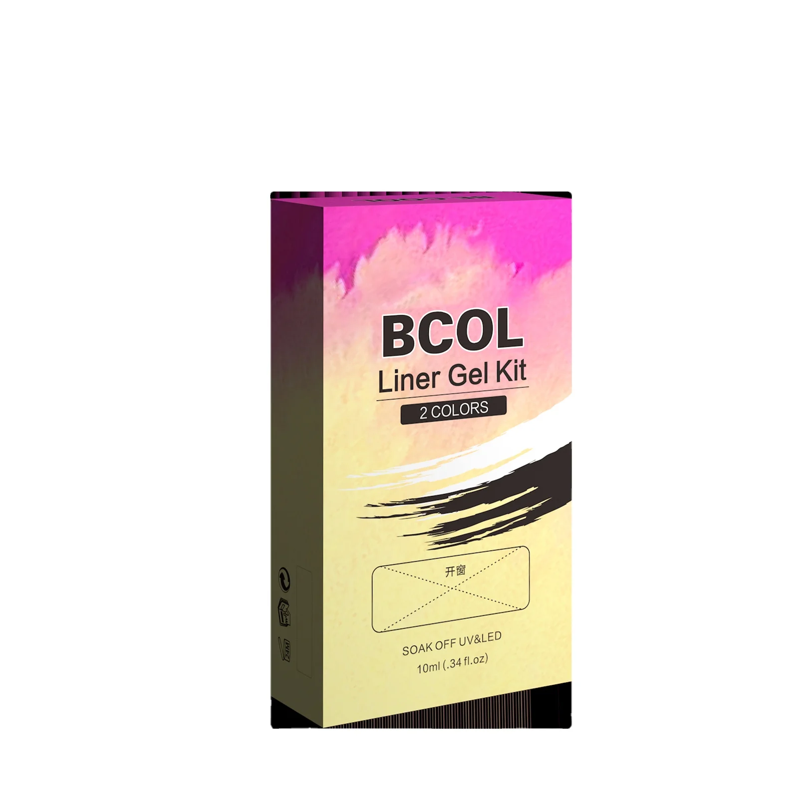 BCOL Wholesale Hot Golden Colors New Design Gel Polish Kit For Nails OEM Liner Set Nail Art Painting 2 Bottles 10ml