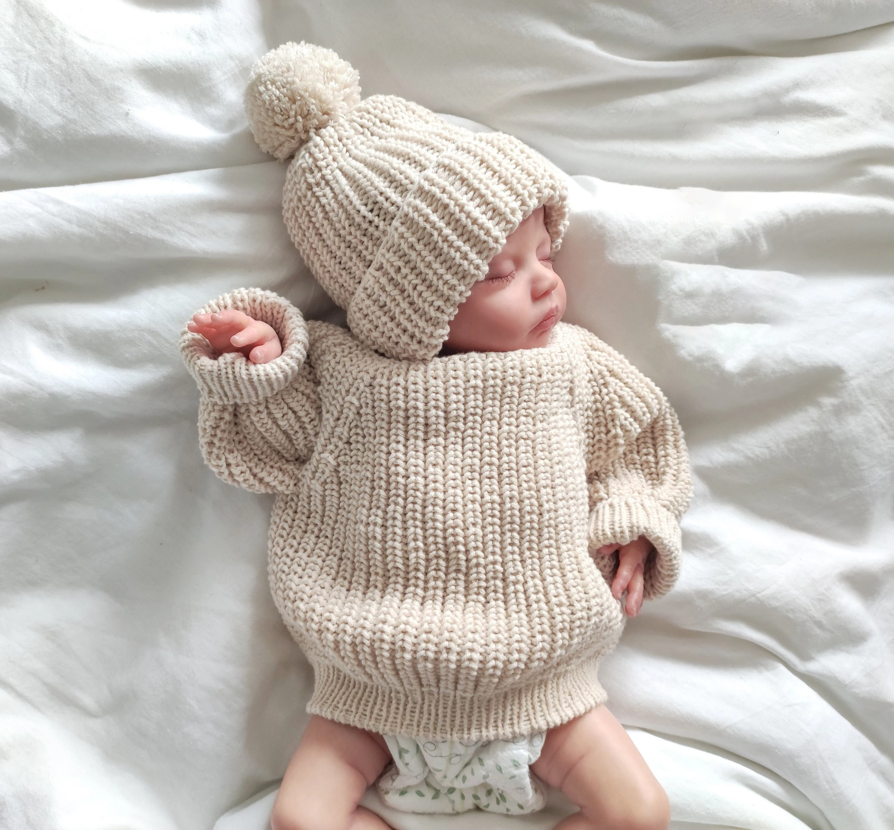Toddler newborn sweater knitting patterns set knit pattern baby jumper knit baby sweater with hat