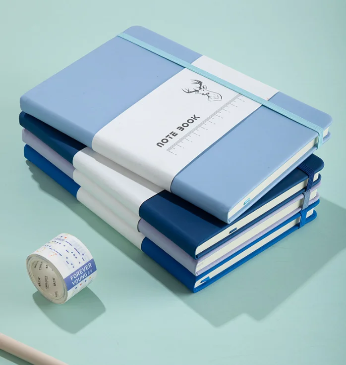 High Quality A5 PU Leather Hardcover Leather Sewn Binding Moleskine And Leuchtturm Style Notepad