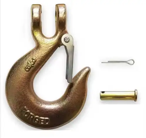 G70 Alloy Steel Towing Chain Hook Drop Forged Clevis Crane Lifting Slip Snap Hook H331/A331 Electric Galvanized Clevis Slip Hook