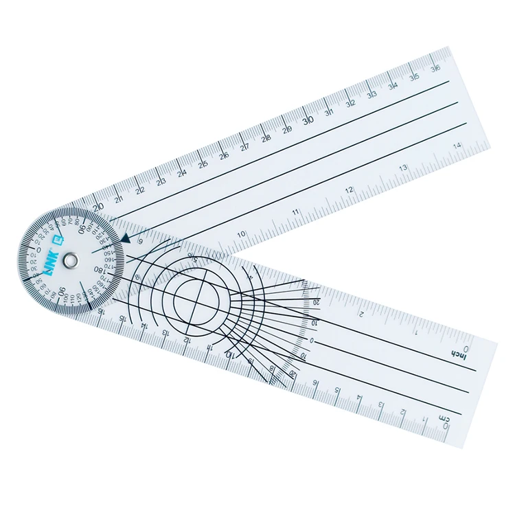 Promotional Orthopedic Medical Plastic Pvc Contact Angle Pain Assessment Goniometer Ruler