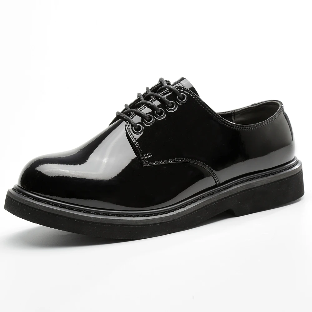 4 inches Panama shinny leather goodyear welted office staff member oxfords shoes