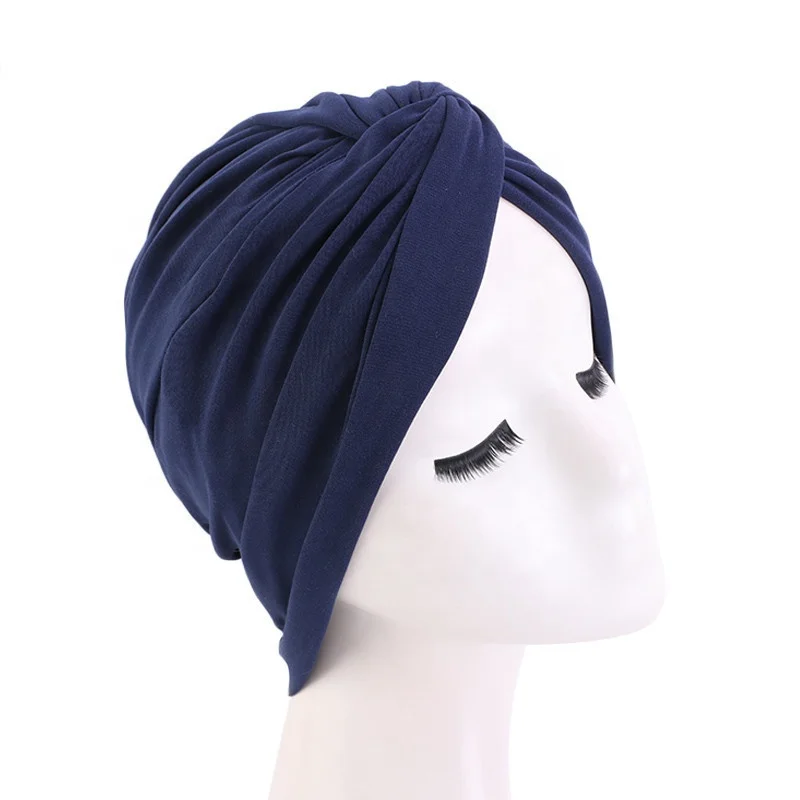Wholesale classic soft stretchy cotton turban twist head wrap women cotton bandeau turban head scarf