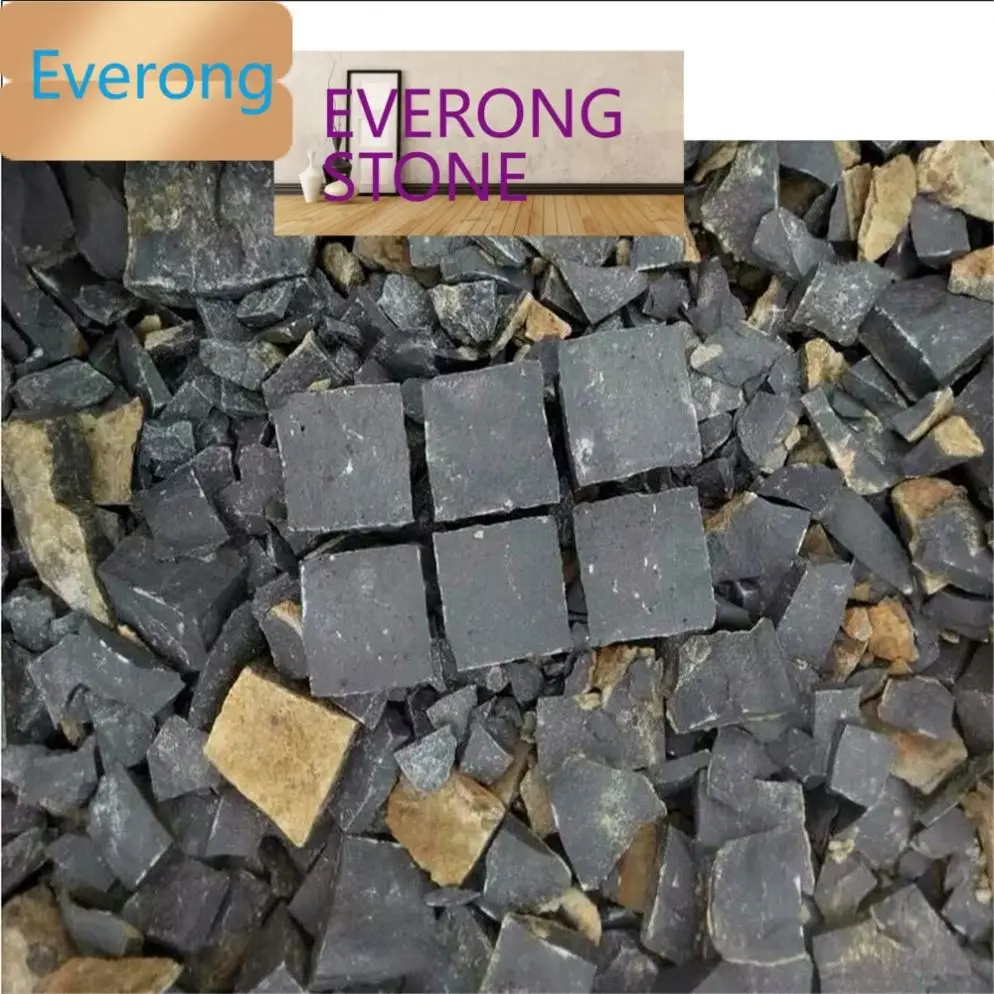 Black Basalt Cobble Stone Paving Stone for Pebble Stone Black Basalt Driving Road