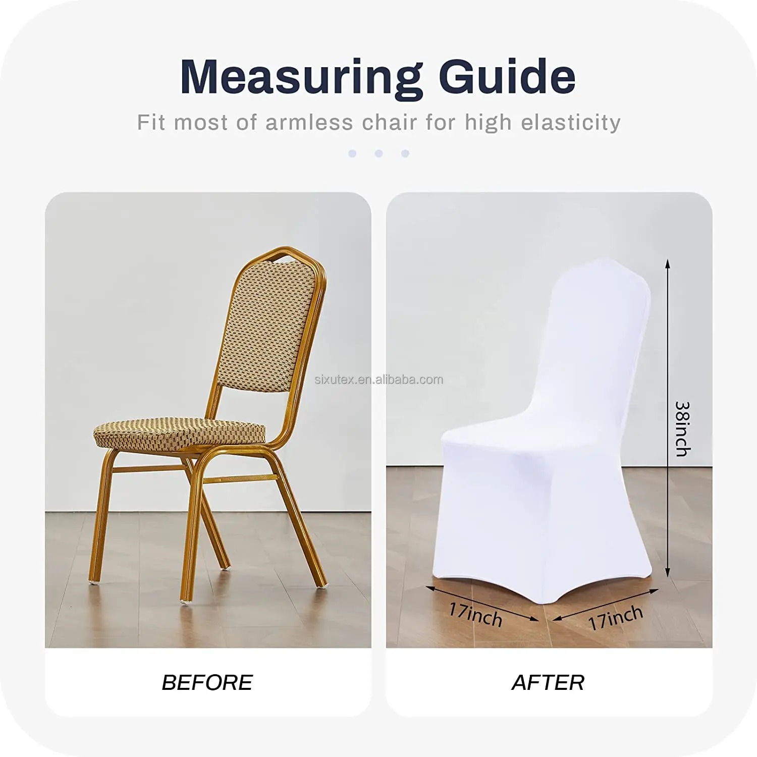 fundas de silla 100 White Spandex Hotel Dining Folding Plastic Banquet Wedding Protector Stretch Chair Covers for wedding