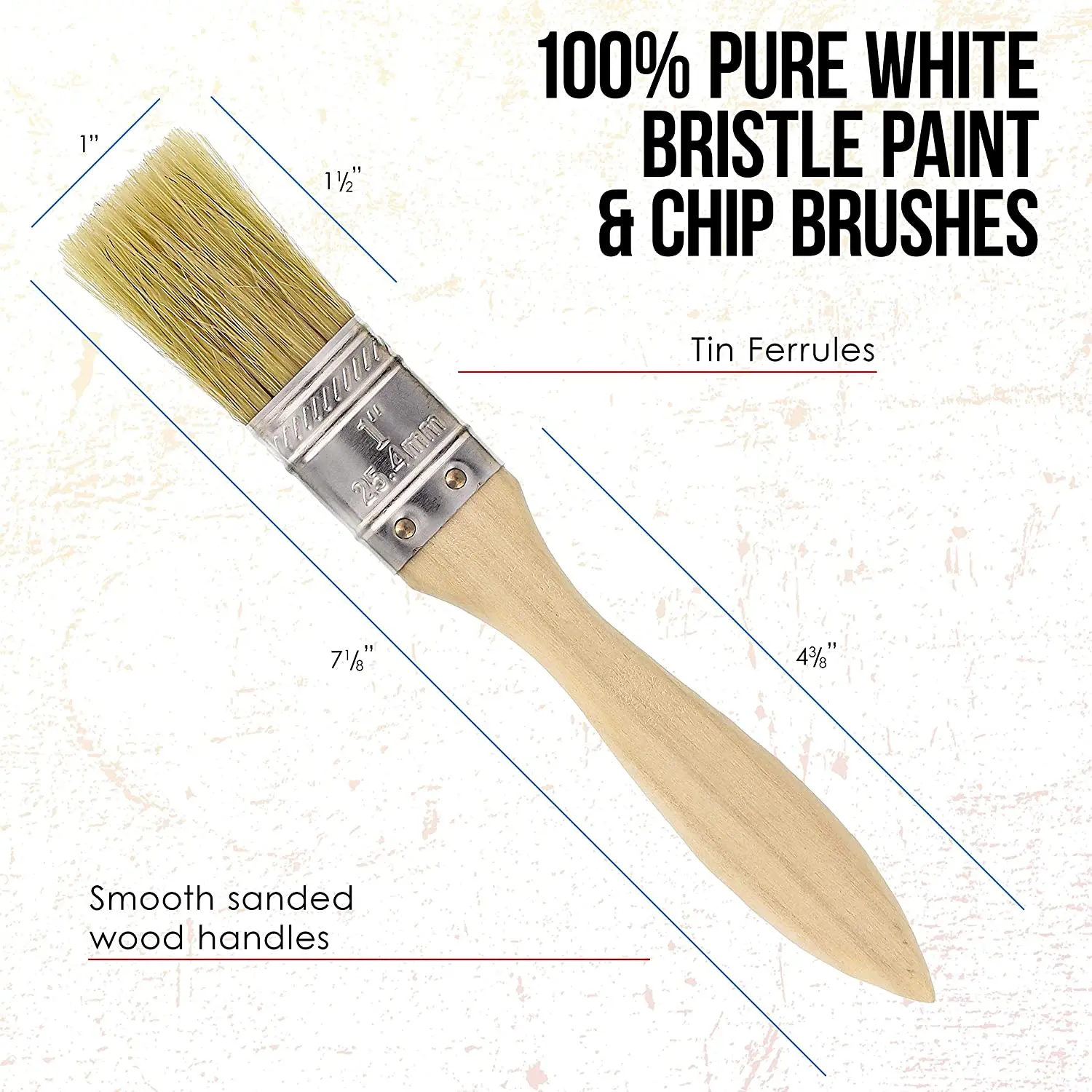PEX high quality natural bristle wooden handle paint brush from paint brush