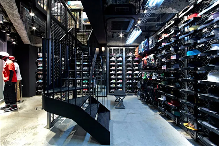 Wholesale Low Price Sports Shoe Racks For Shops  Sneaker Store Interior Decoration One-stop Service