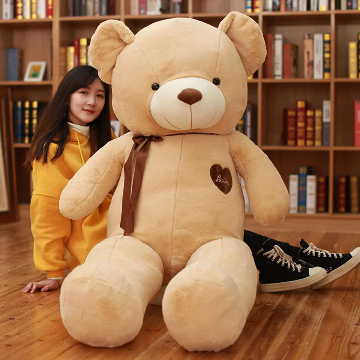 Hot sales Teddy animal bears Plush Toys Love heart  bear Animal plush toys teddy skin