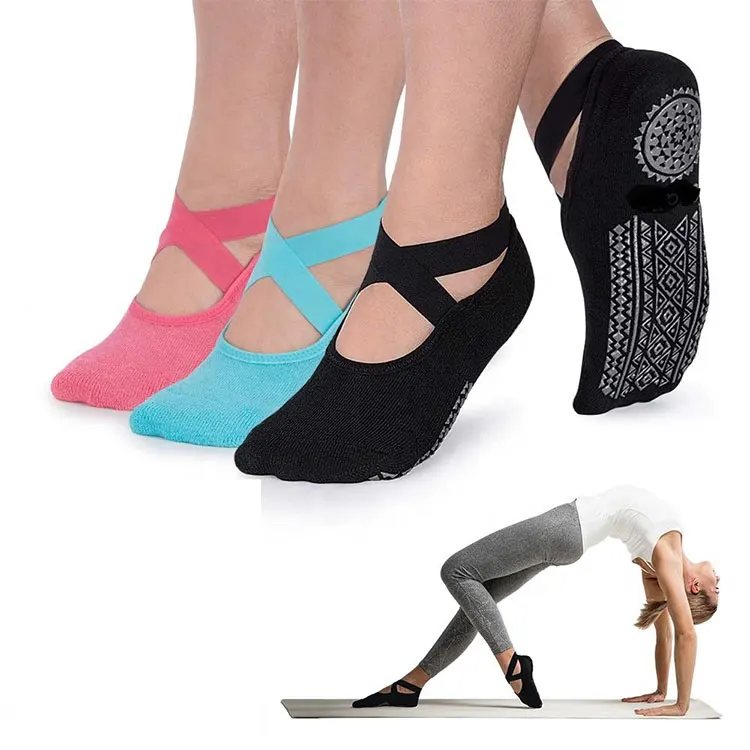 Wholesale Unisex Non Slip Custom Logo Quick Dry Gym Pilates Grip socks Yoga Anti Slip Sock
