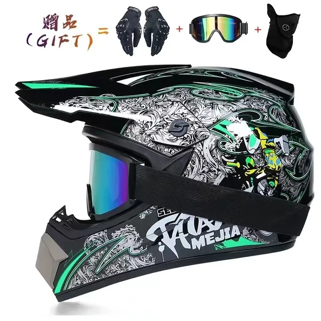 2022 Macway Send 3 pieces gift motorcycle helmet children off-road helmet downhill AM DH cross helmet motocross casco