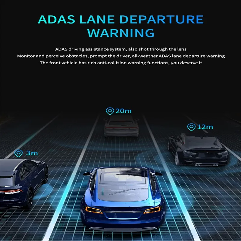 Car interior rearview mirror black hidden dual-lens driving recorder 4G remote monitoring video GPS track