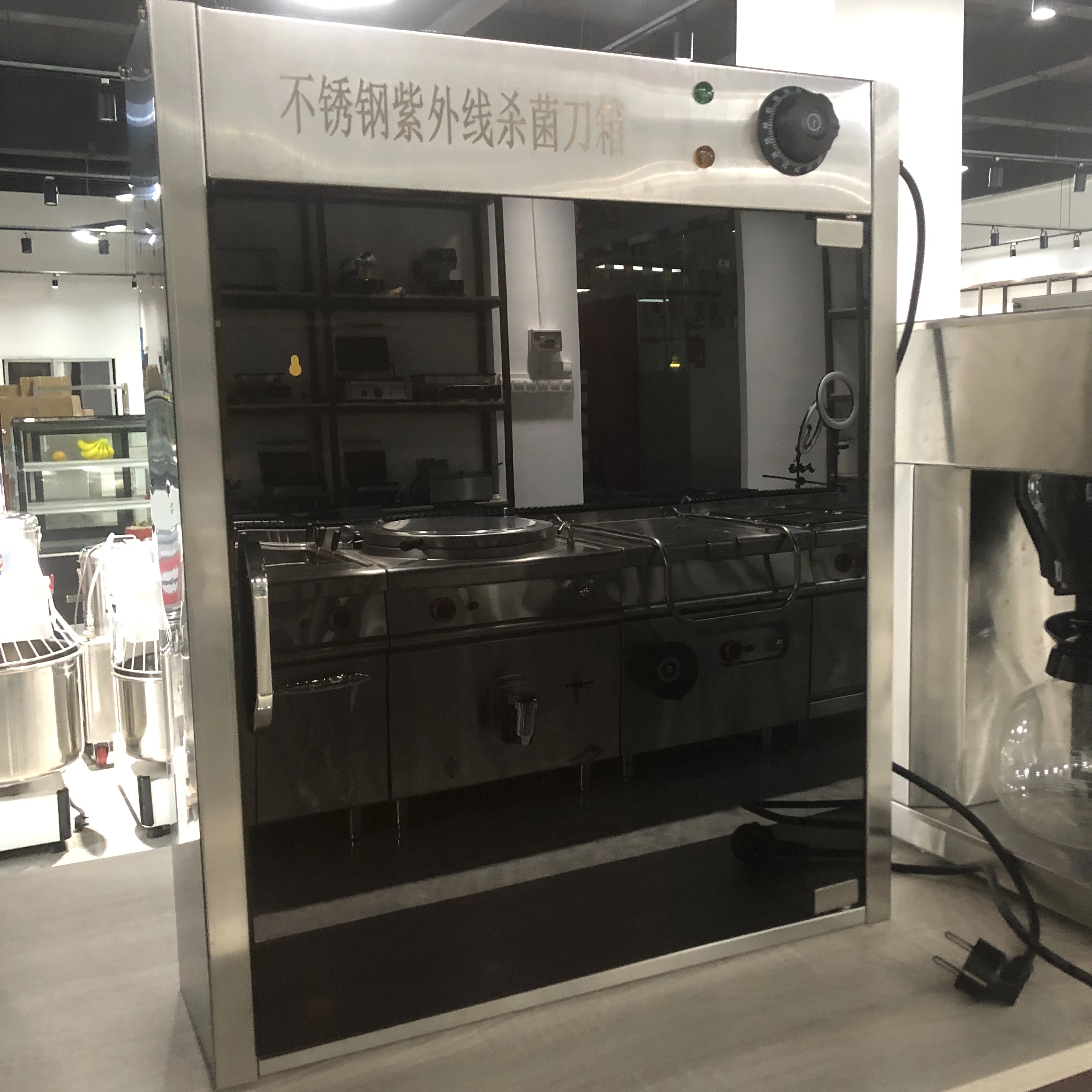 Longterm Stainless Steel CE Commercial Kitchen Disinfection Tools UV Lamp Knife Steriliser Catering Box Sterilization Cabinet