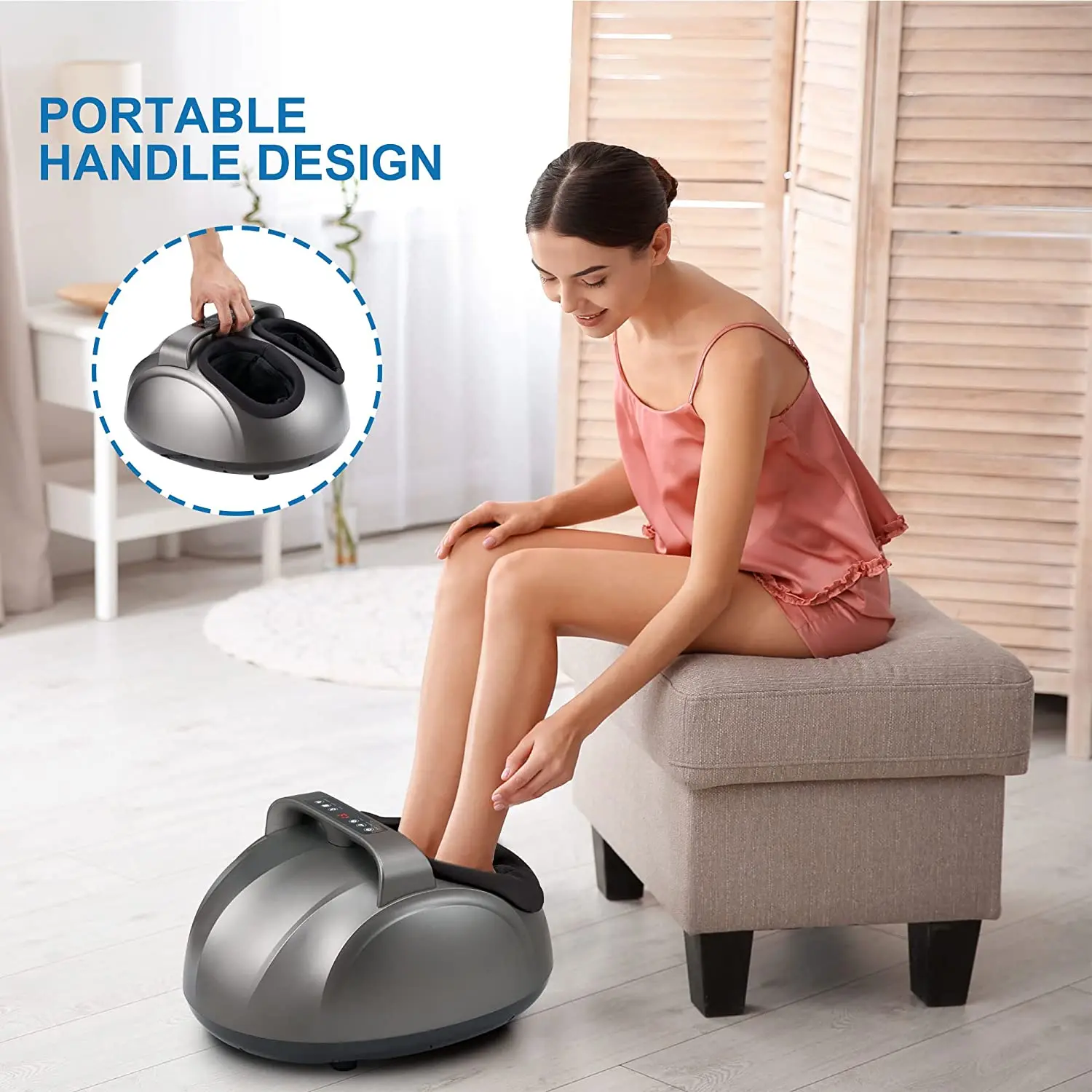 2024 Hot Selling Factory Outlet Shiatsu Roller Vibrating Foot Leg and Calf Massager Machine With Heating
